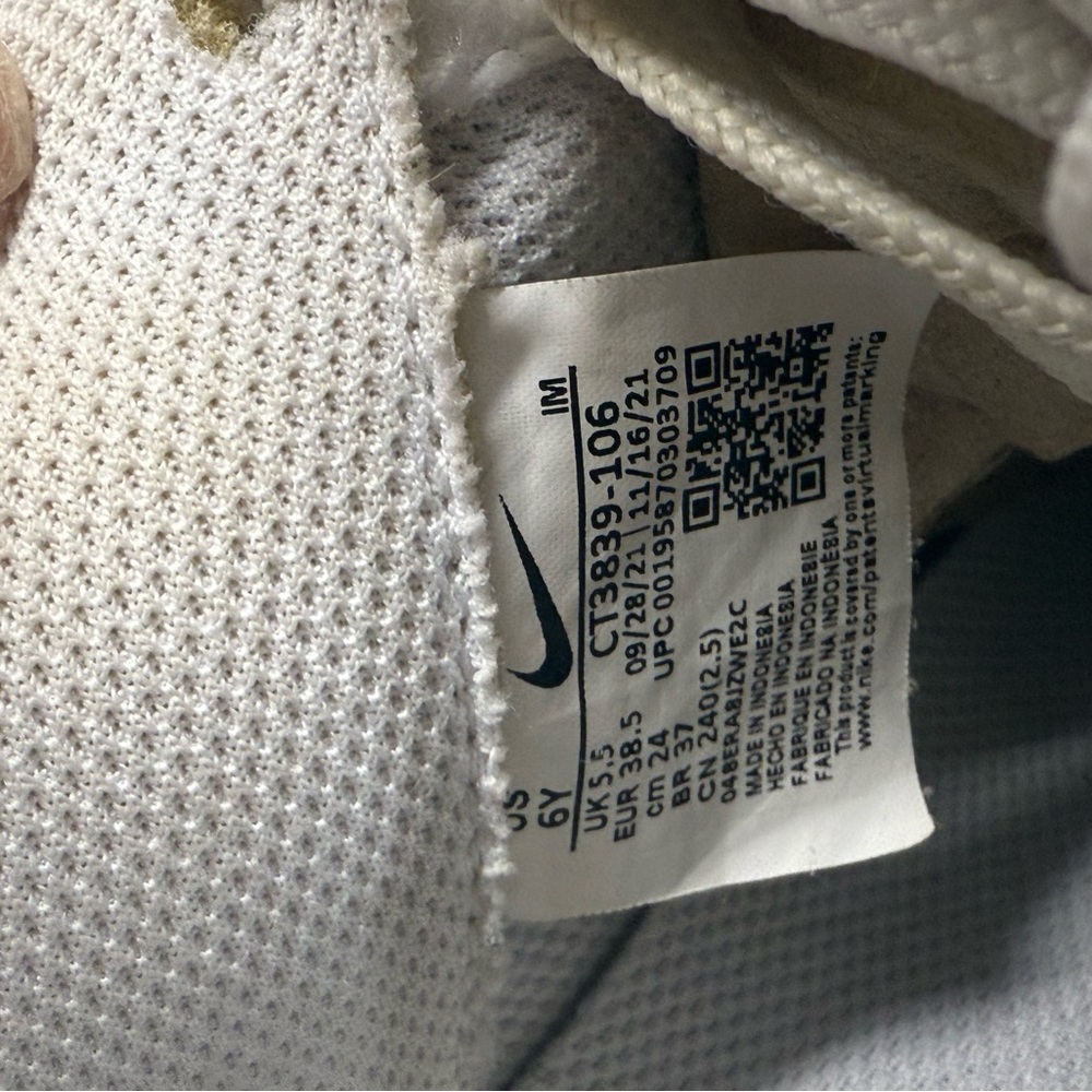 Nike Air Force 1 GS Low 'White Aura' CT3839-106 Sz 6Y - Picture 7 of 7
